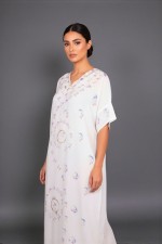 Robe d'intérieur Mina coton blanc - livraison Marseille