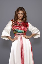 Caftan Tamira - takchita marocaine de mariée fluide ivoire de mariage