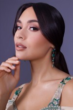 Acheter bijoux mariée marocaine vert - Boucles d'oreilles Perlina Vert