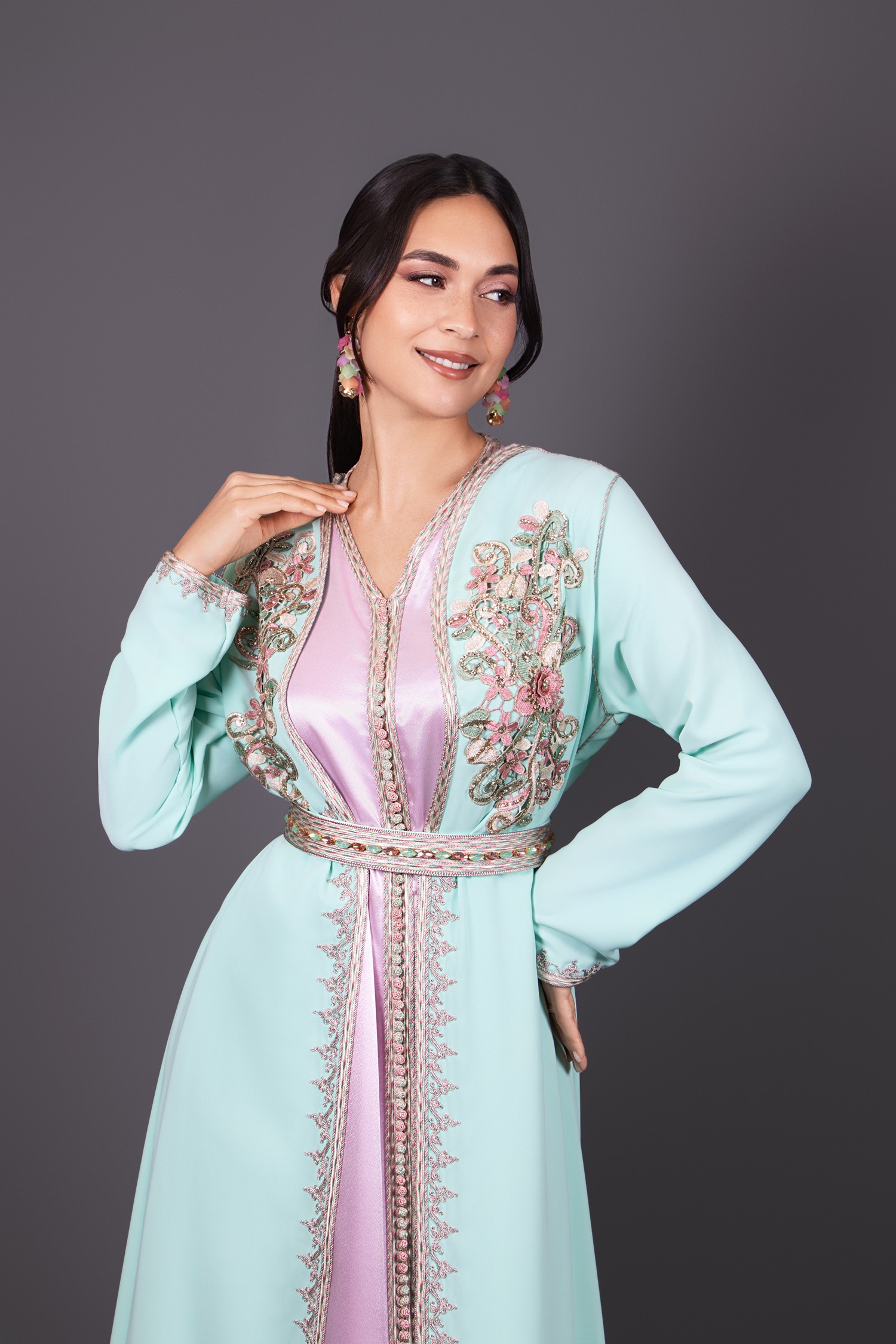 Caftan Nazha - tons pastel de cérémonie
