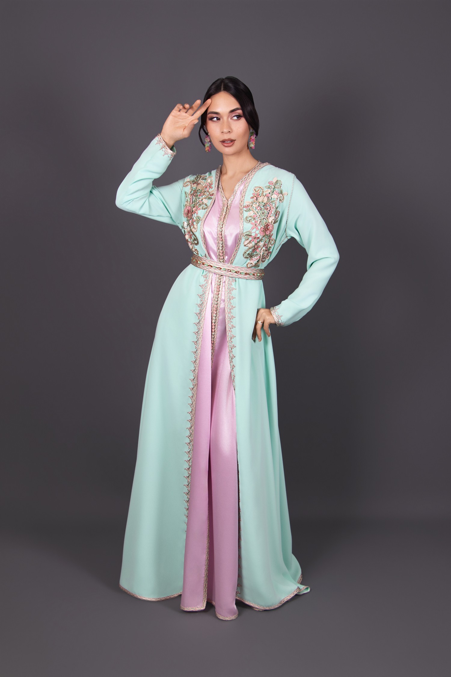 Caftan Nazha - tons pastel de cérémonie